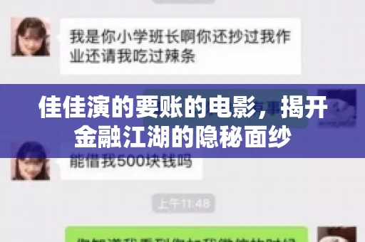 佳佳演的要账的电影,揭开金融江湖的隐秘面纱 佳佳演的要账的电影,揭开金融江湖的隐秘面纱