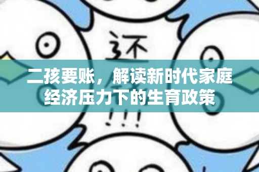 二孩要账，解读新时代家庭经济压力下的生育政策